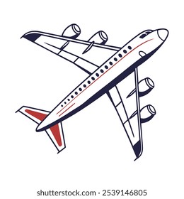 Airplane passenger travel silhouette icon. Airplane icon vector.