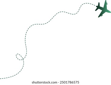 Icono de ruta de avión con diseño de ruta de línea de tablero. Ilustración vectorial aislada sobre fondo blanco.