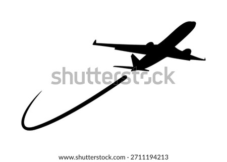 Airplane path icon. airplane take off showing travel design. flat vector illustration design