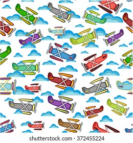 airplane pattern, isolated objects on a white background