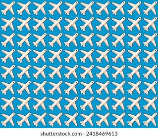 airplane pattern vector illustration, for backgrounds