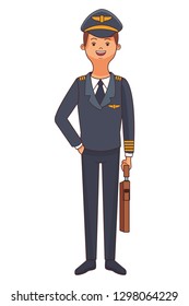 airplane pilot body cartoon