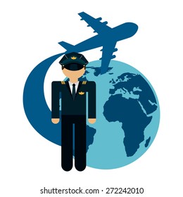 airplane pilot design, vector illustration eps10 graphic 