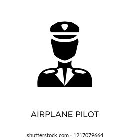 Airplane pilot icon. Airplane pilot symbol design from People collection. Simple element vector illustration on white background.