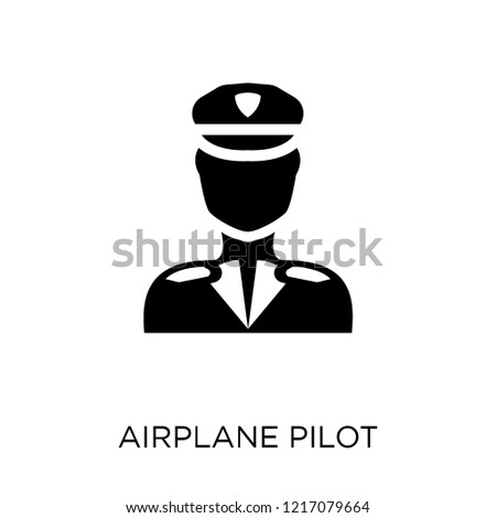 Airplane pilot icon. Airplane pilot symbol design from People collection. Simple element vector illustration on white background.