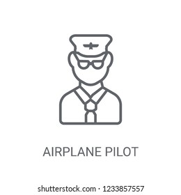 Airplane pilot icon. Trendy Airplane pilot logo concept on white background from People collection. Suitable for use on web apps, mobile apps and print media.