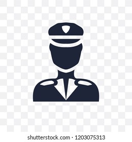 Airplane pilot transparent icon. Airplane pilot symbol design from People collection. Simple element vector illustration on transparent background.