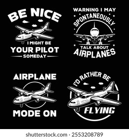 Flugzeug Pilot T-Shirt Design Bundle, Grafik, Flugzeug Wings Shirt Essential T-Shirt, Design  