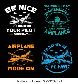 Flugzeug Pilot T-Shirt Design Bundle, Grafik, Flugzeug Wings Shirt Essential T-Shirt, Design  