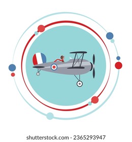 Airplane pilot vector illustration graphic icon