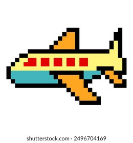 Avión en estilo pixel art