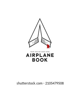Logo del libro del avión con un icono simple