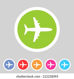 Airplane, plane flat icon