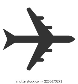 Airplane plane flat vector icon