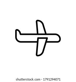 Airplane, Plane Icon Logo Vector Isolated. Public Transportation Icon Set. Editable Stroke and Pixel Perfect.