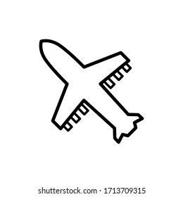 Flugzeug, Flugzeug-Symbol, Vektorgrafik im Online-Stil