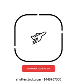 Airplane, plane symbol vector icon