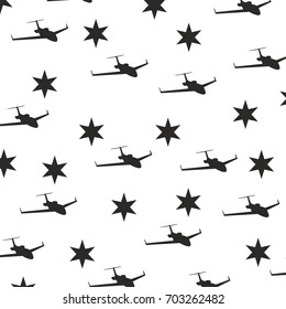 airplane plane transport pattern background vector 