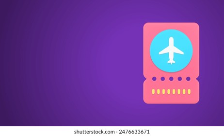 Airplane plane travel coupon passenger pass ticket departure arriving information realistic 3d icon vector illustration. Aeroplane coupon flight boarding voucher airline trip air tourism