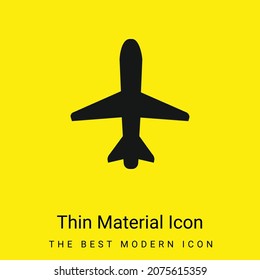Airplane Pointing Up minimal bright yellow material icon