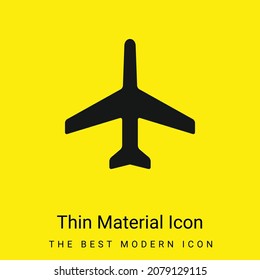 Airplane Pointing Up minimal bright yellow material icon