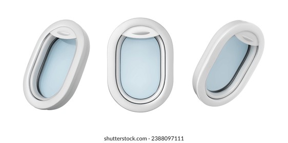 Airplane porthole isolated on white background. Vector illustration