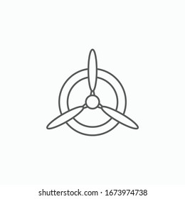 airplane propeller icon, propeller vector