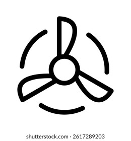 Airplane Propeller Icon Vector Symbol Design Illustration