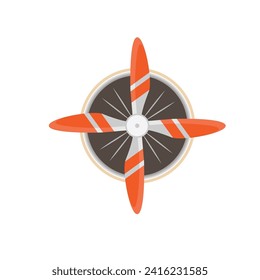 airplane propeller vector cartoon element design template web