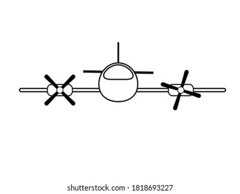 
airplane with propellers on wings