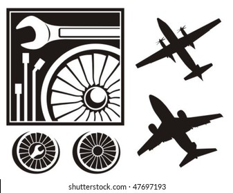 Airplane repair icon