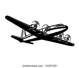 Airplane - Retro Ad Art Illustration