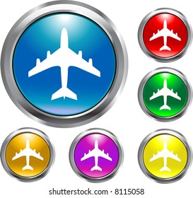 Airplane Round Buttons