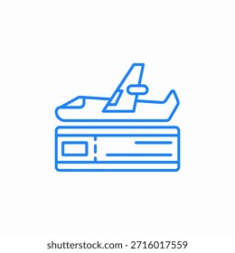 airplane runway icon sign vector