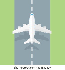 Airplane runway. Airplane trendy icon