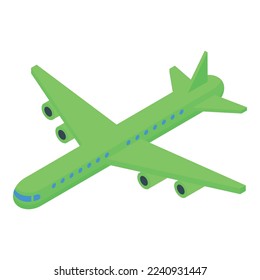 Airplane safety icon isometric vector. Vaccine passport. Certificate control