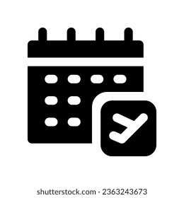 airplane schedule icon. vector icon for your website, mobile, presentation, and logo design.