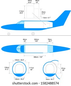 Airplane Scheme Cargo Aircraft Guide Stock Vector (Royalty Free ...