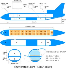 Airplane Scheme Cargo Aircraft Guide Stock Vector (Royalty Free ...