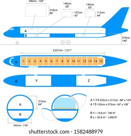 Airplane Scheme Cargo Aircraft Guide Stock Vector (Royalty Free ...