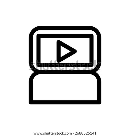 Airplane Screen outline icon vector design good for web or mobile app