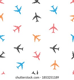 Airplane Seamless Pattern Background Vector Illustration EPS10