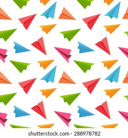 Airplane Seamless Pattern Background Vector Illustration. EPS10