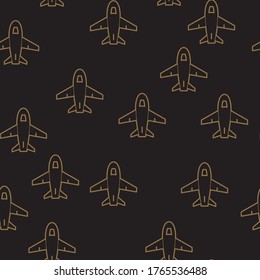 airplane, seamless pattern. can be edited can be used for wrapping paper, background.