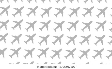 Airplane Seamless Pattern Minimal Travel Icon Background