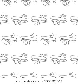 airplane seamless vector pattern