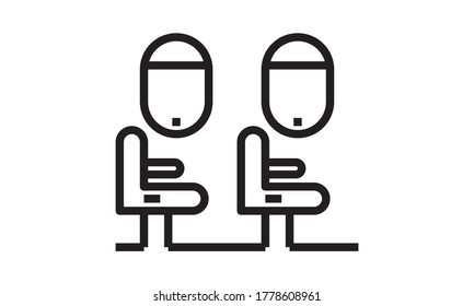 Airplane Seat creative icon. Simple element illustration. Airplane Seat concept symbol design from airport collection. Can be used for web, mobile and other