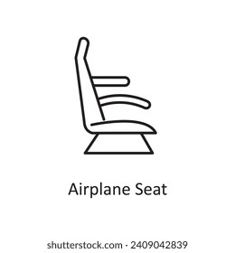 Airplane Seat icon. airport icons or Airplane Seat icon for web design, vector flat illustration on white background..eps