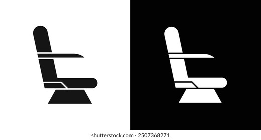 Airplane seat icon flat line symbol set.