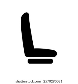 airplane seat icon, simple flat style, pictogram logo sign symbol vector illustration, isolated on white for mobile app